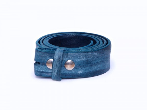 Wechselgürtel 4cm Schrumpfleder mittelblau/petrol