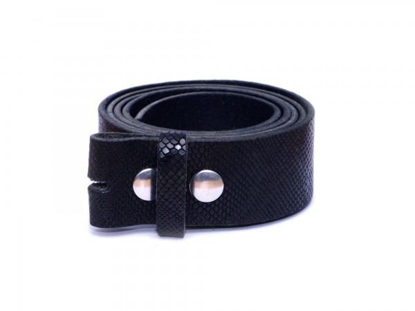 Wechselgürtel 4cm Schlangenprägung schwarz